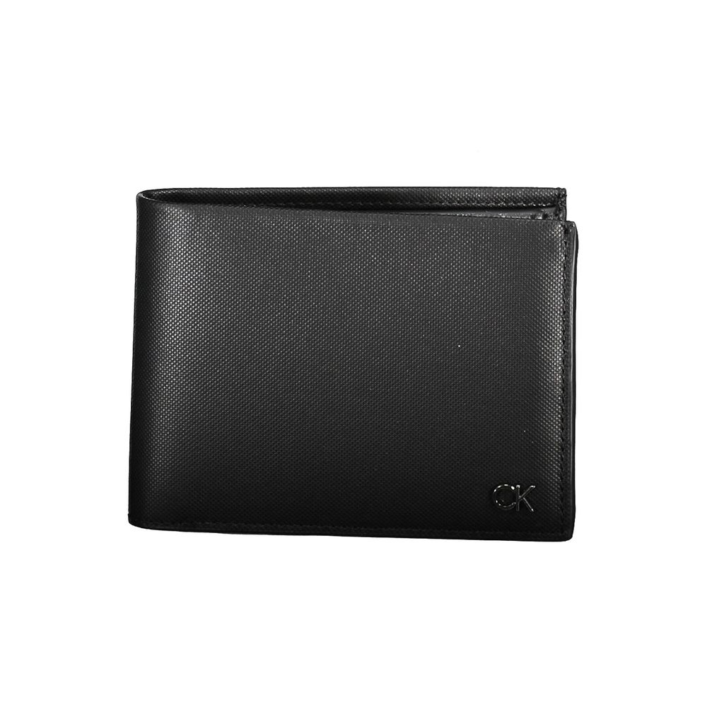 Cartera de cuero negra para hombre