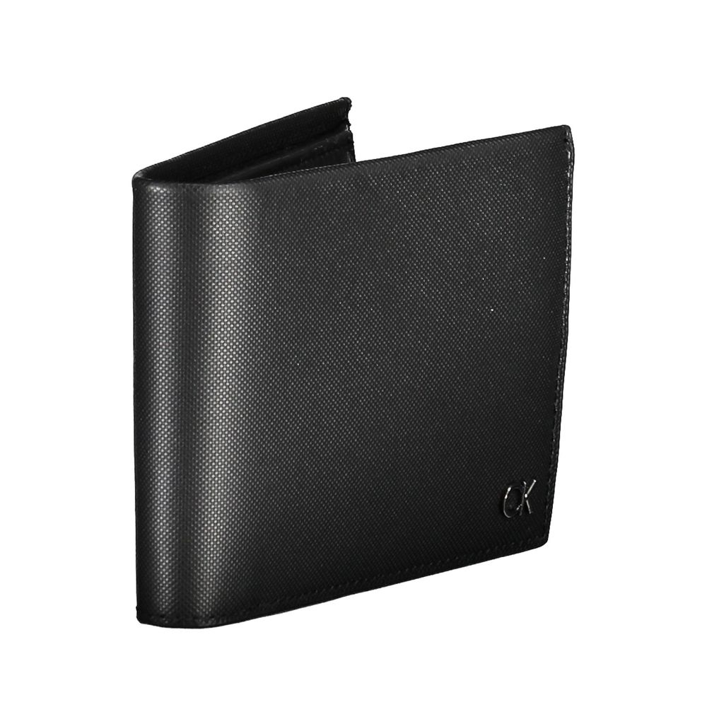 Cartera de cuero negra para hombre