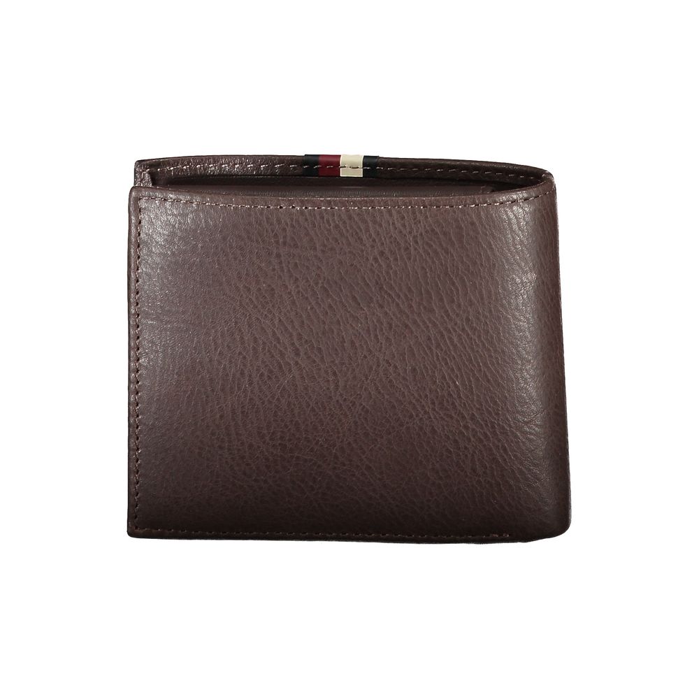 Cartera de cuero marrón para hombre