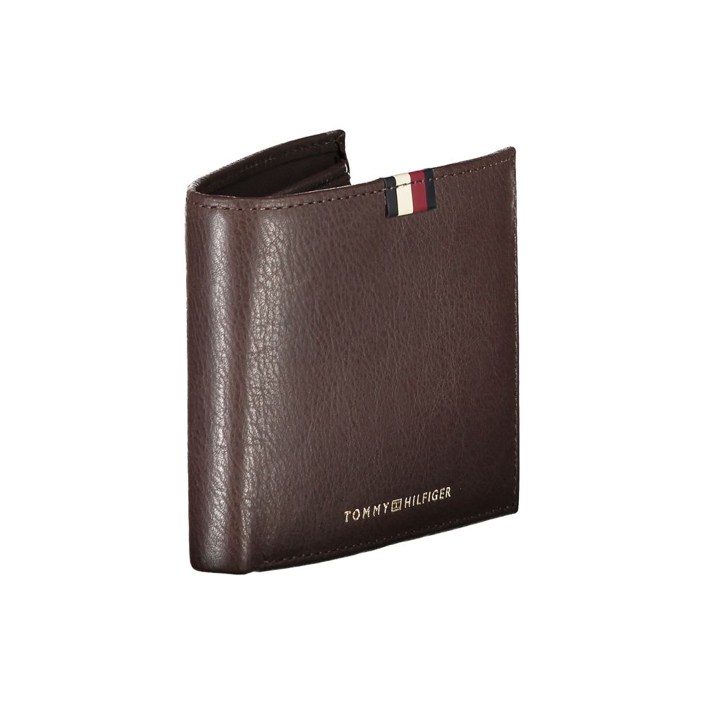 Cartera de cuero marrón para hombre