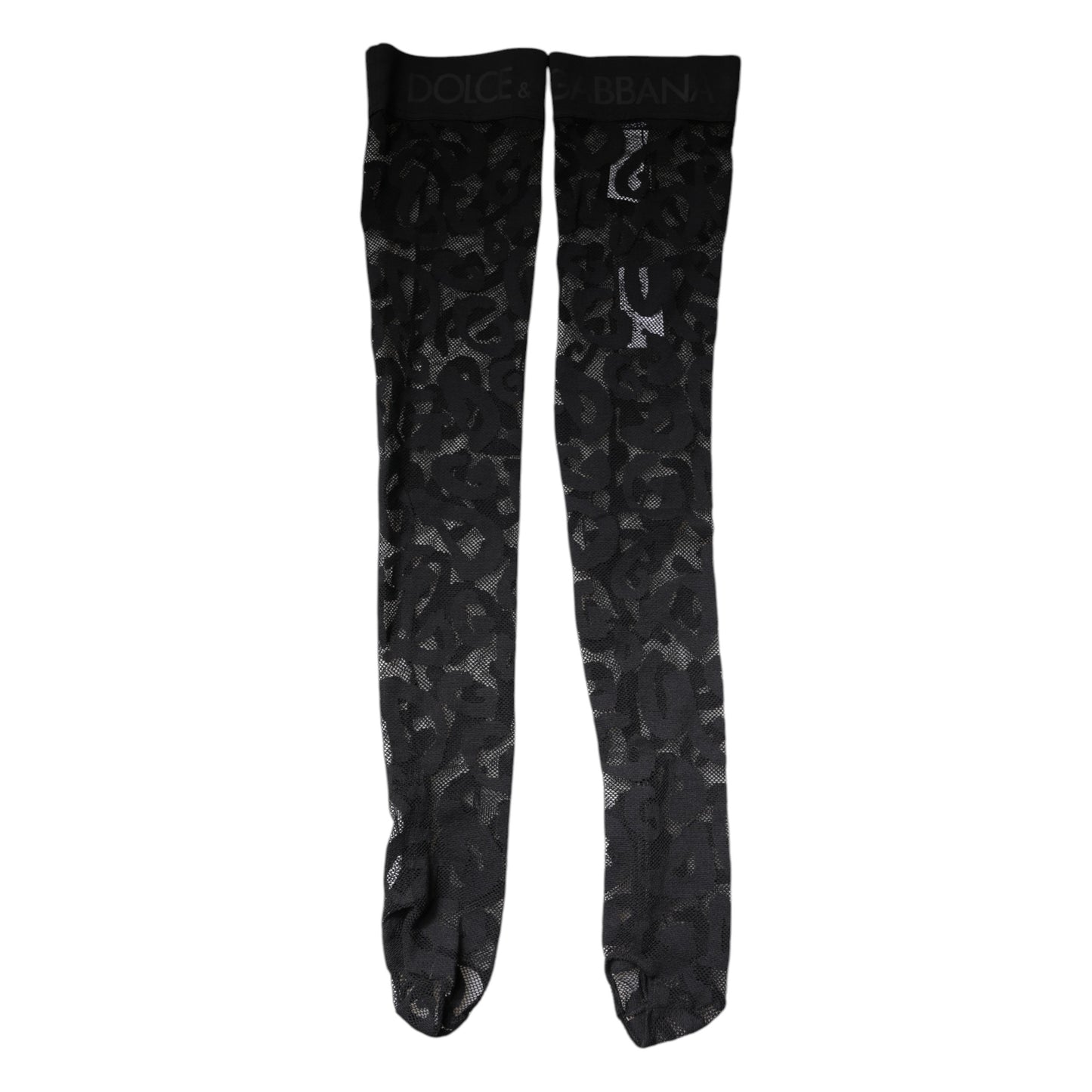 Chaussettes en coton extensible à dentelle florale noire