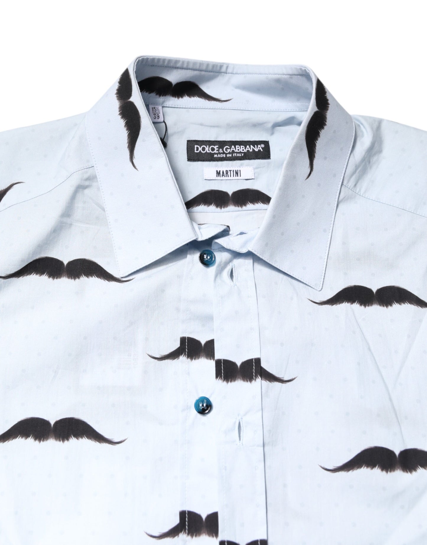 Camisa formal MARTINI de algodón azul claro
