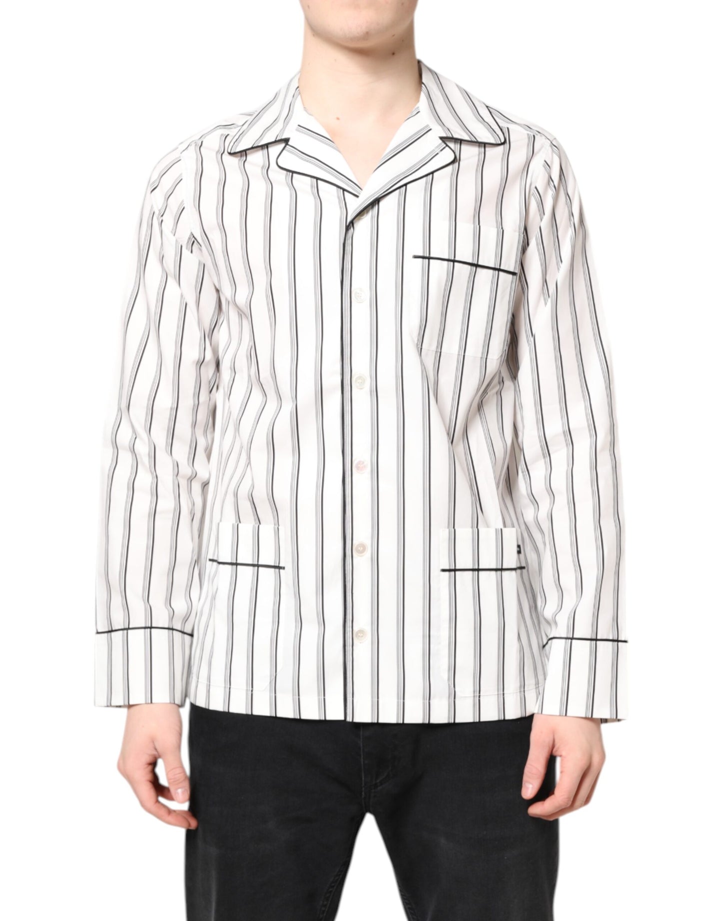 Pijama de rayas blancas para dormir