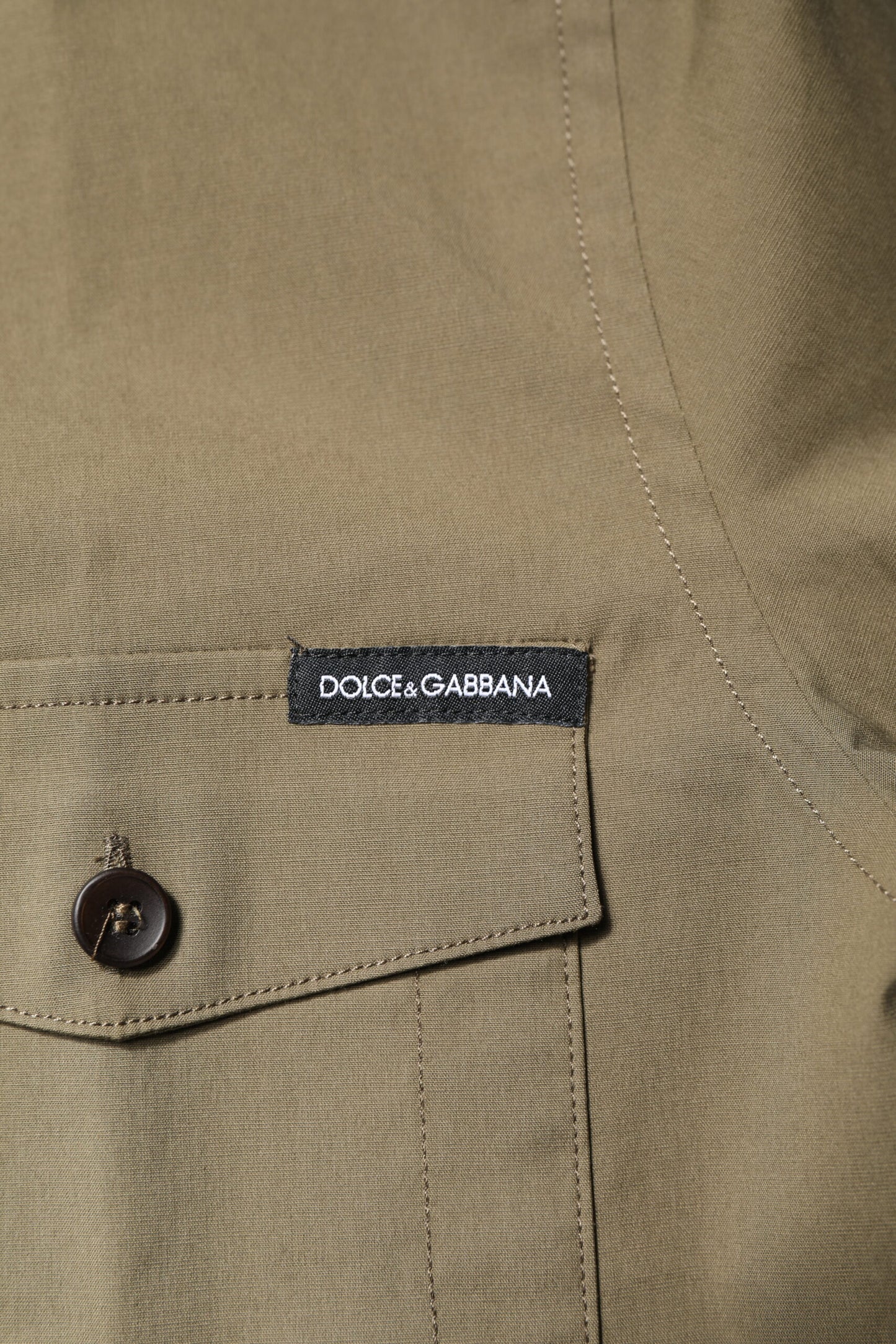 Camisa informal de manga larga de algodón elástico marrón