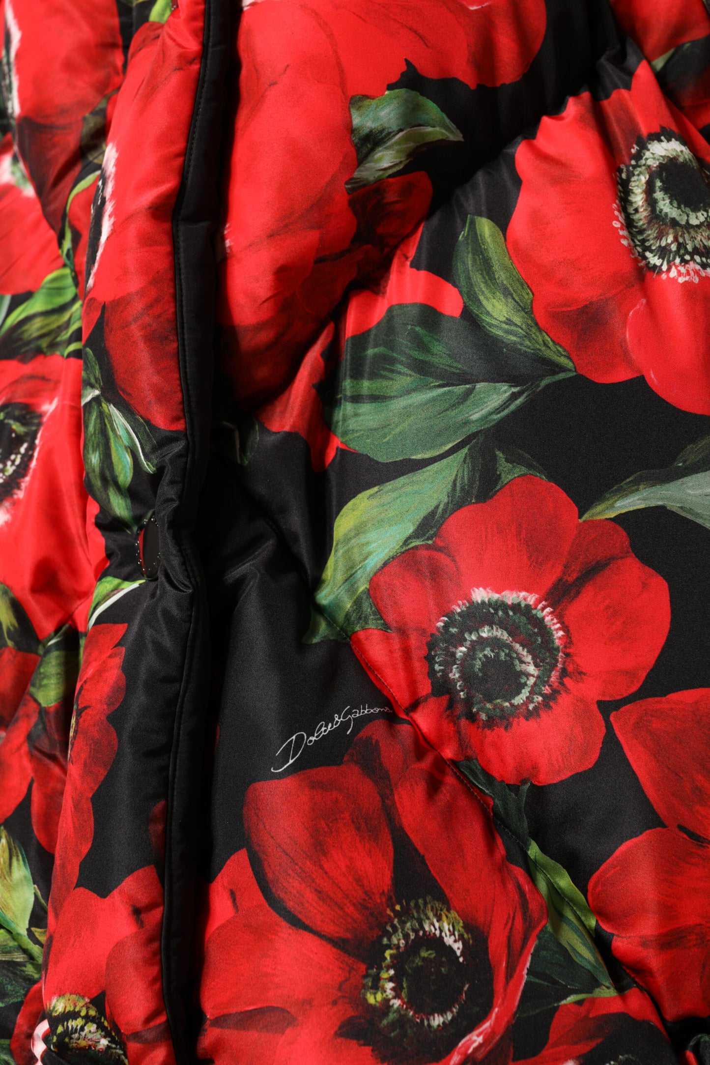 Veste matelassée zippée à fleurs multicolores