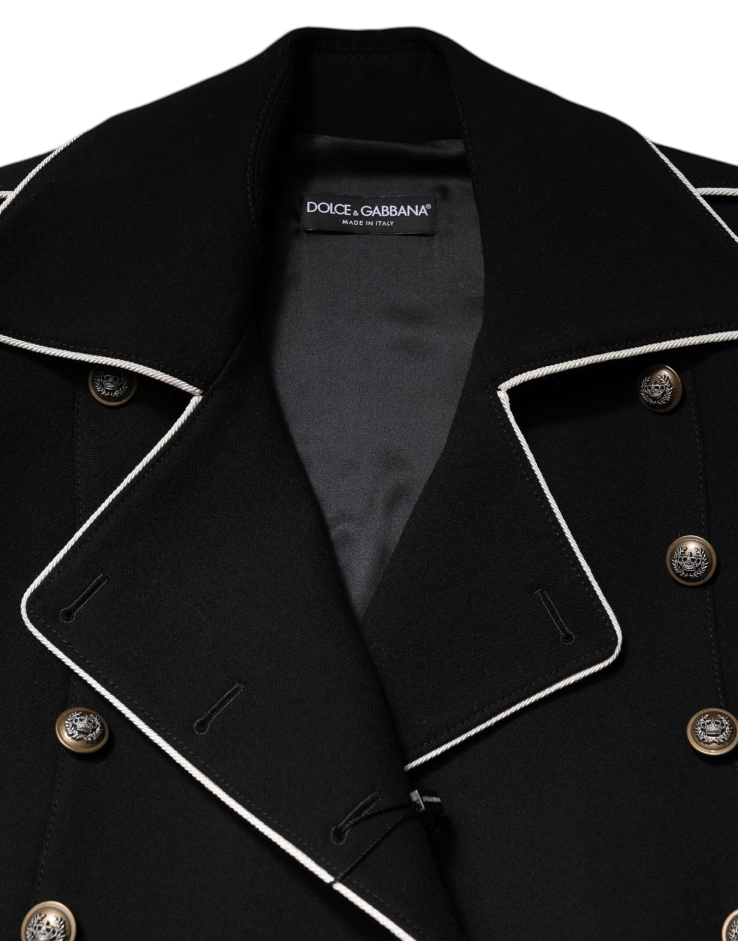 Veste blazer croisée en laine noire