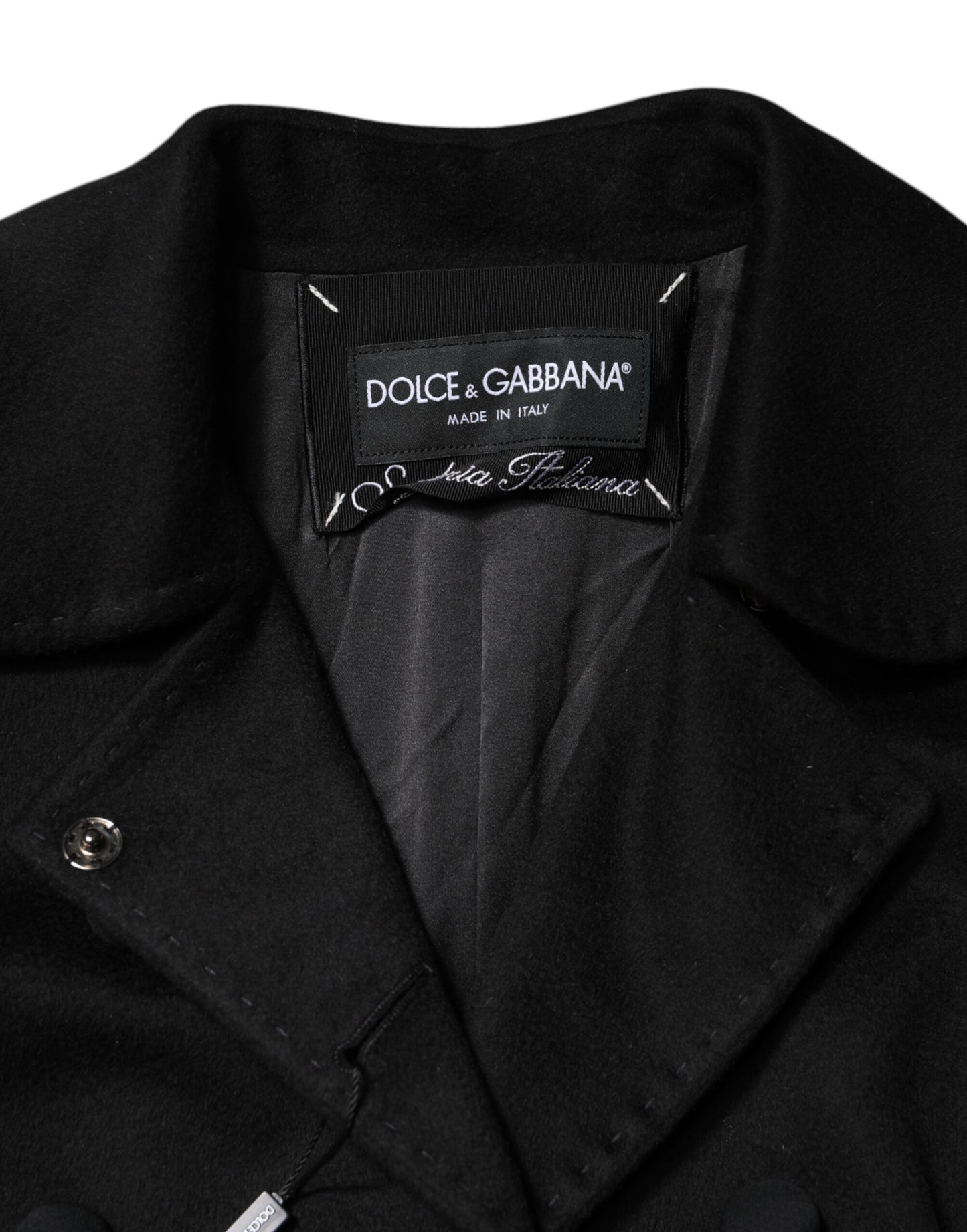 Veste blazer Sartoria Italiano en laine noire