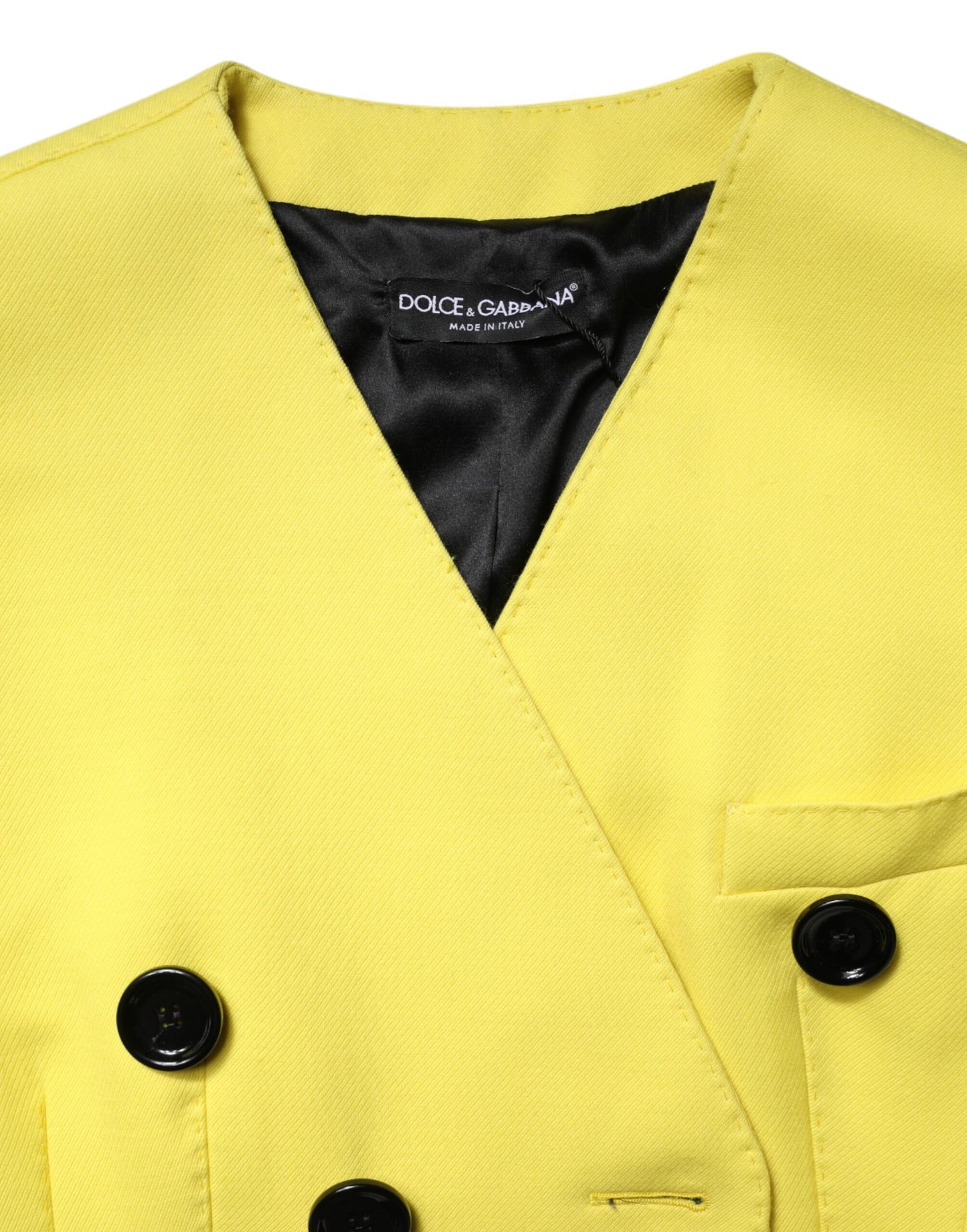 Chaqueta gabardina cruzada amarilla
