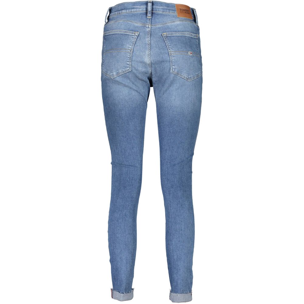Jean femme en coton bleu clair