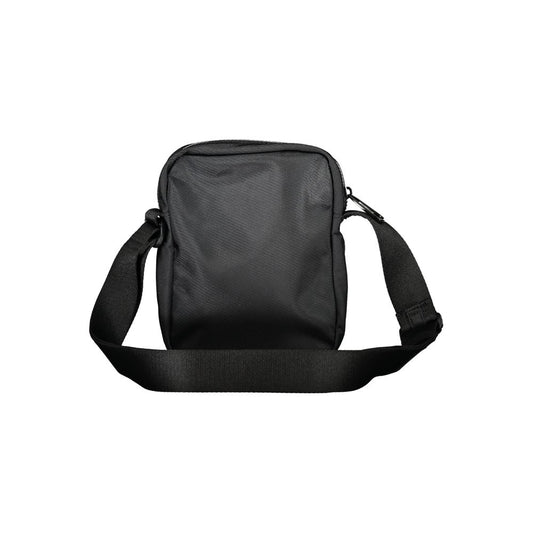 Elegante bolso de hombro negro reciclado