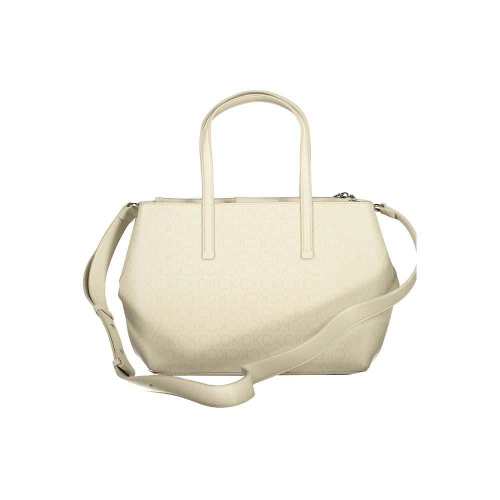 Sac à main en polyester beige
