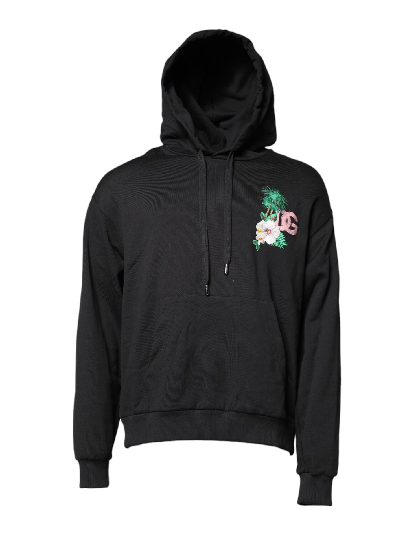 Sweat-shirt à capuche brodé noir