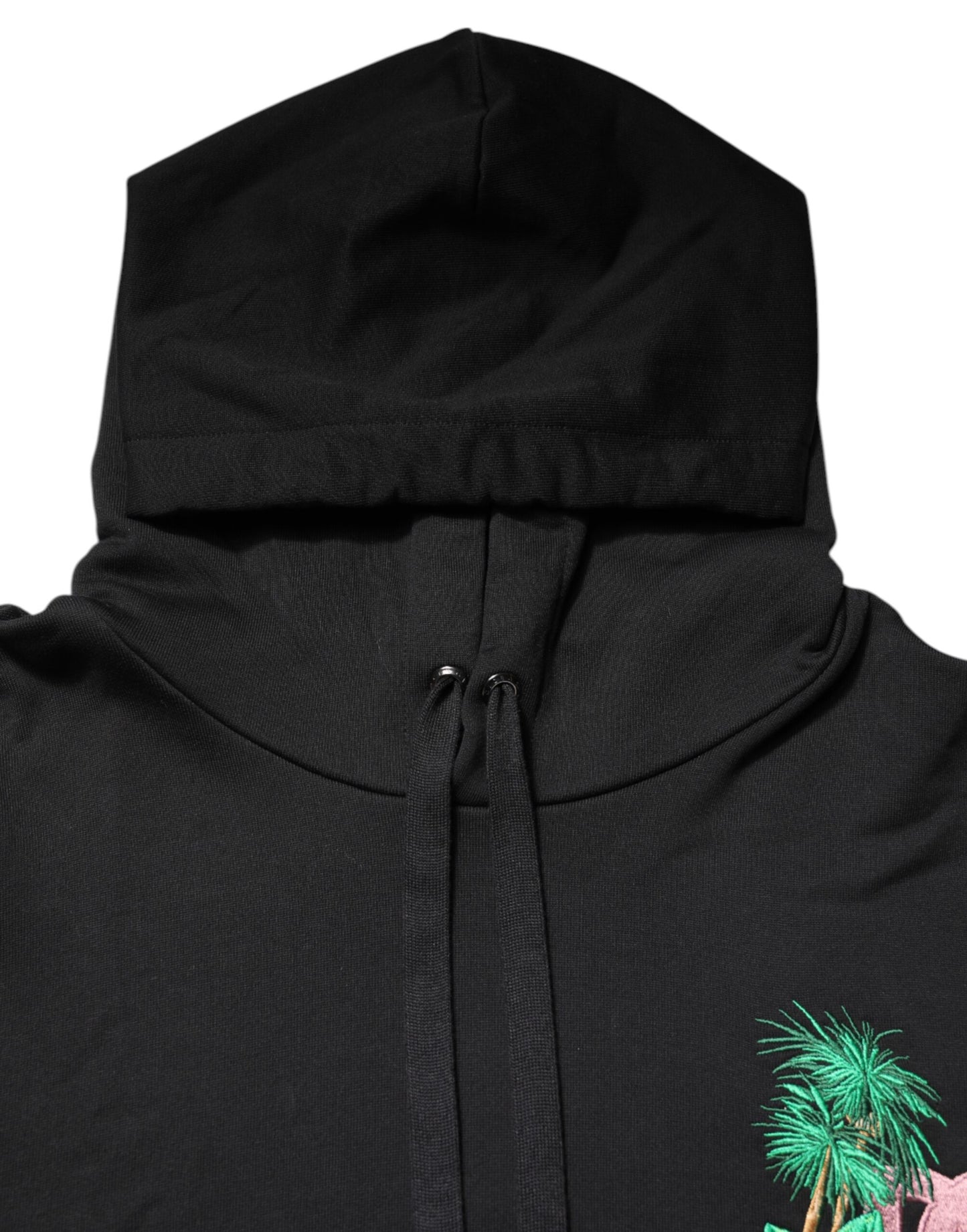 Sweat-shirt à capuche brodé noir
