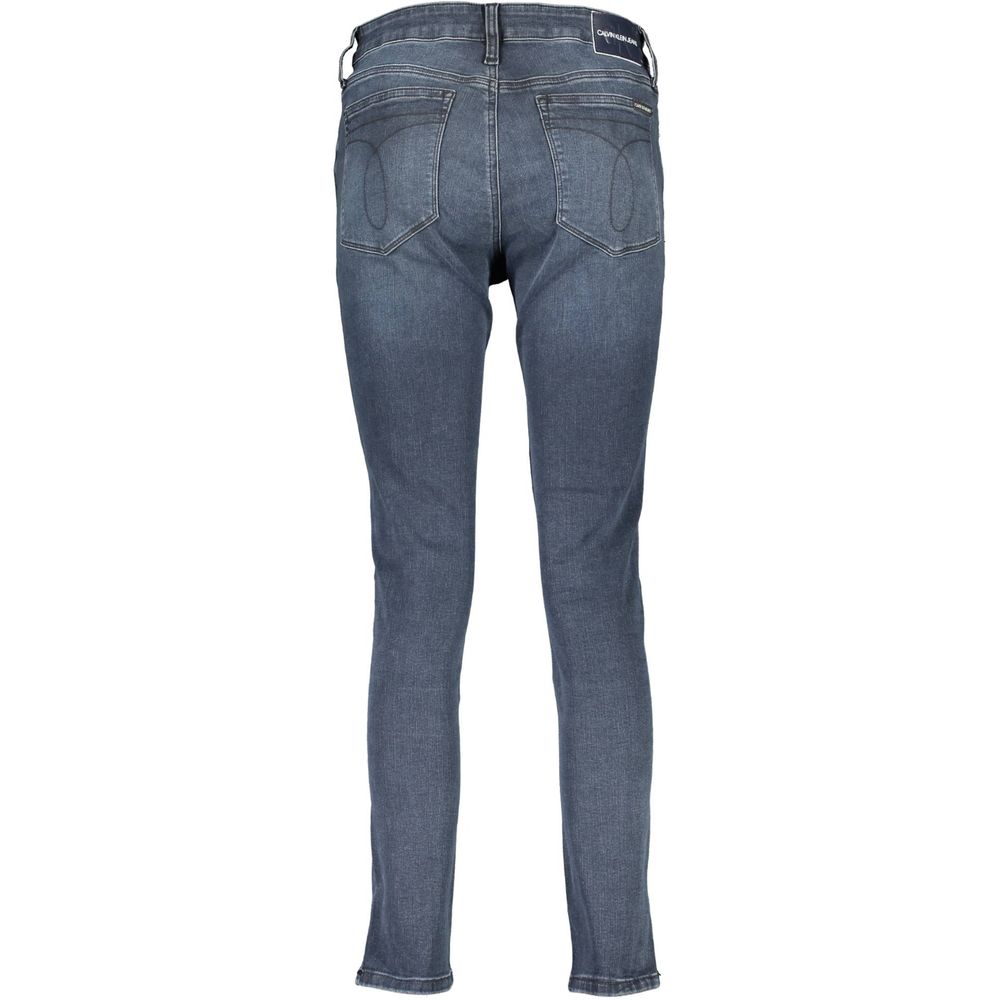 Jean femme en coton bleu