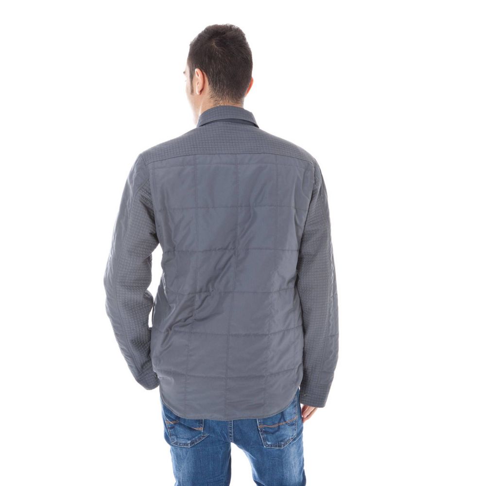 Chaqueta de poliéster gris para hombre