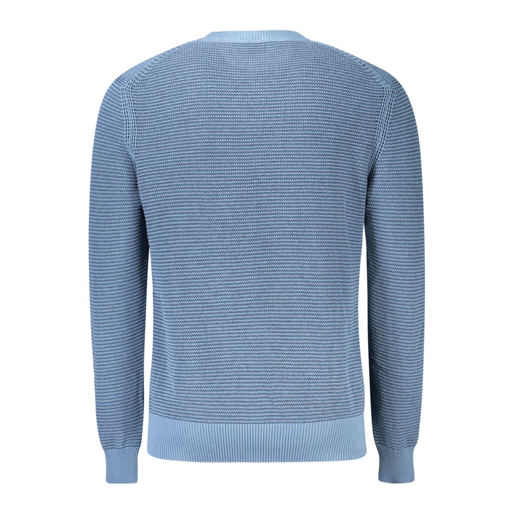 Suéter de algodón azul para hombre