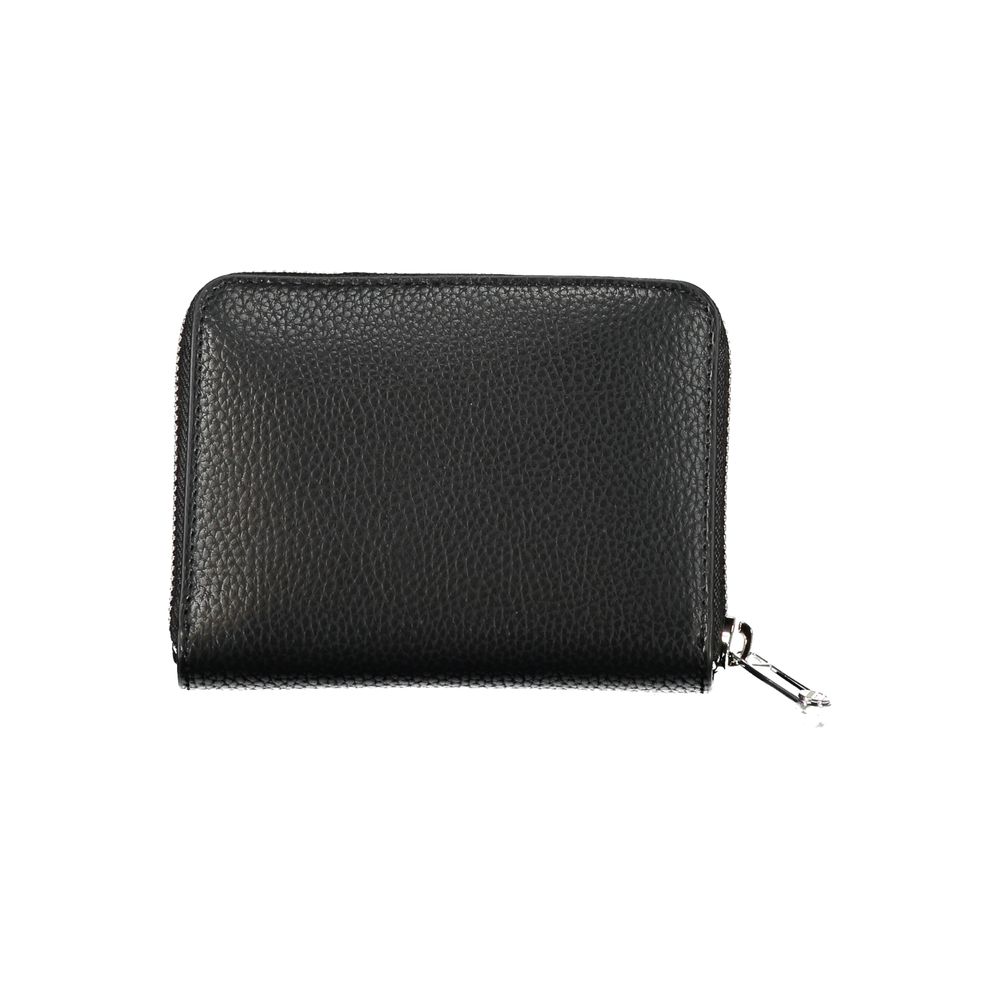 Elegante cartera negra de polietileno