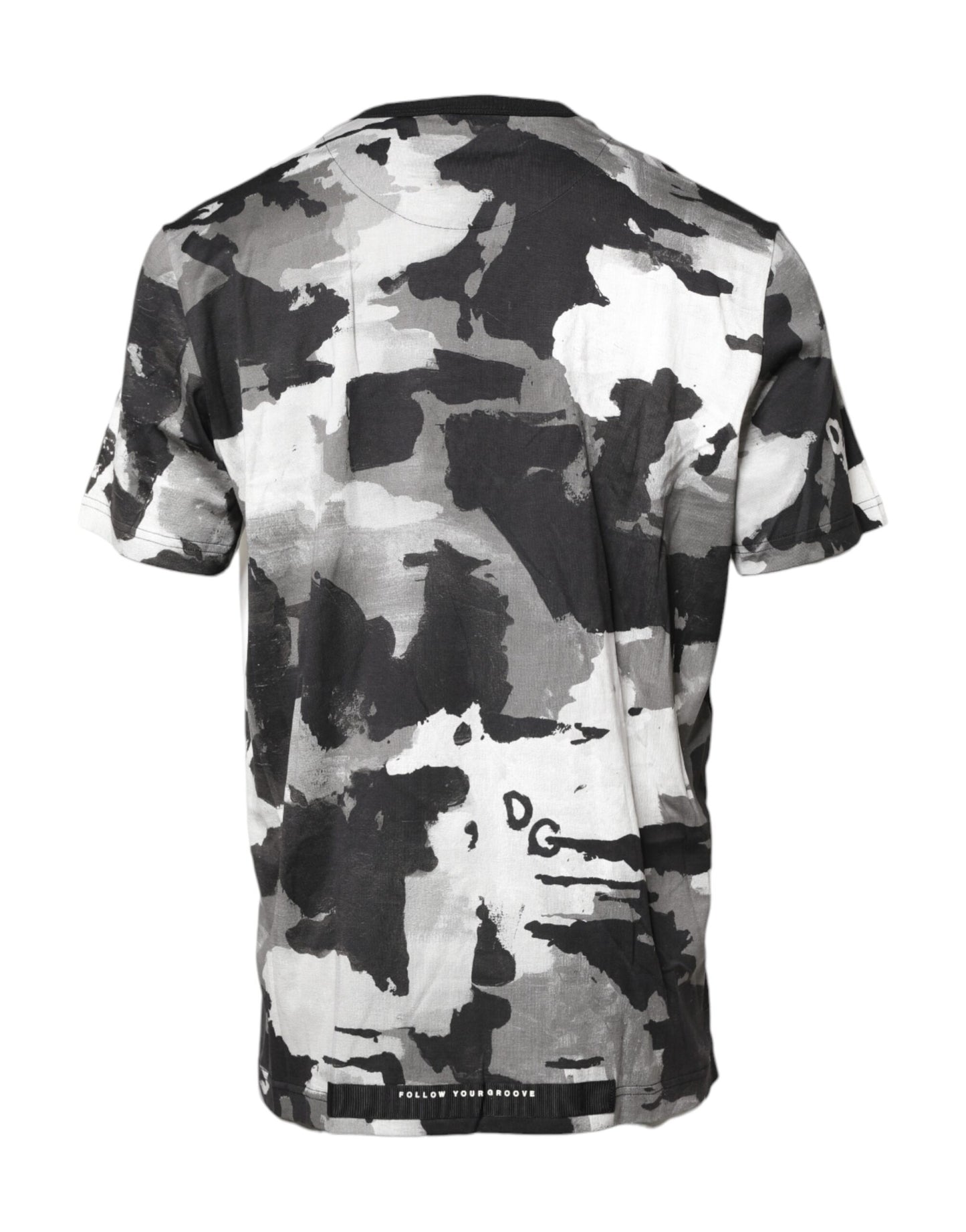 T-shirt ras du cou camouflage multicolore