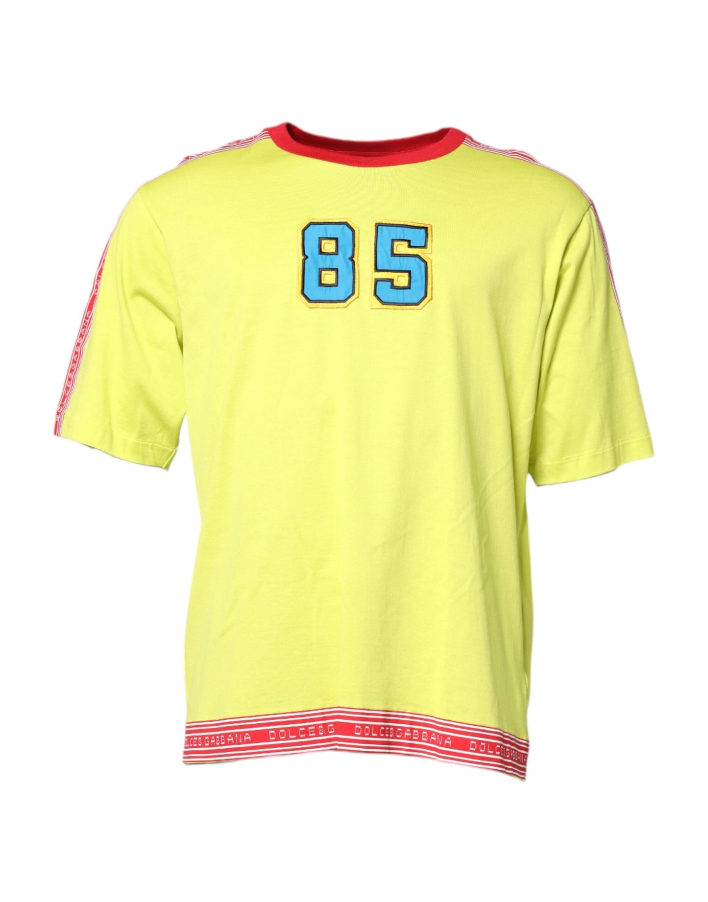 T-shirt ras du cou en coton vert 85 Patch