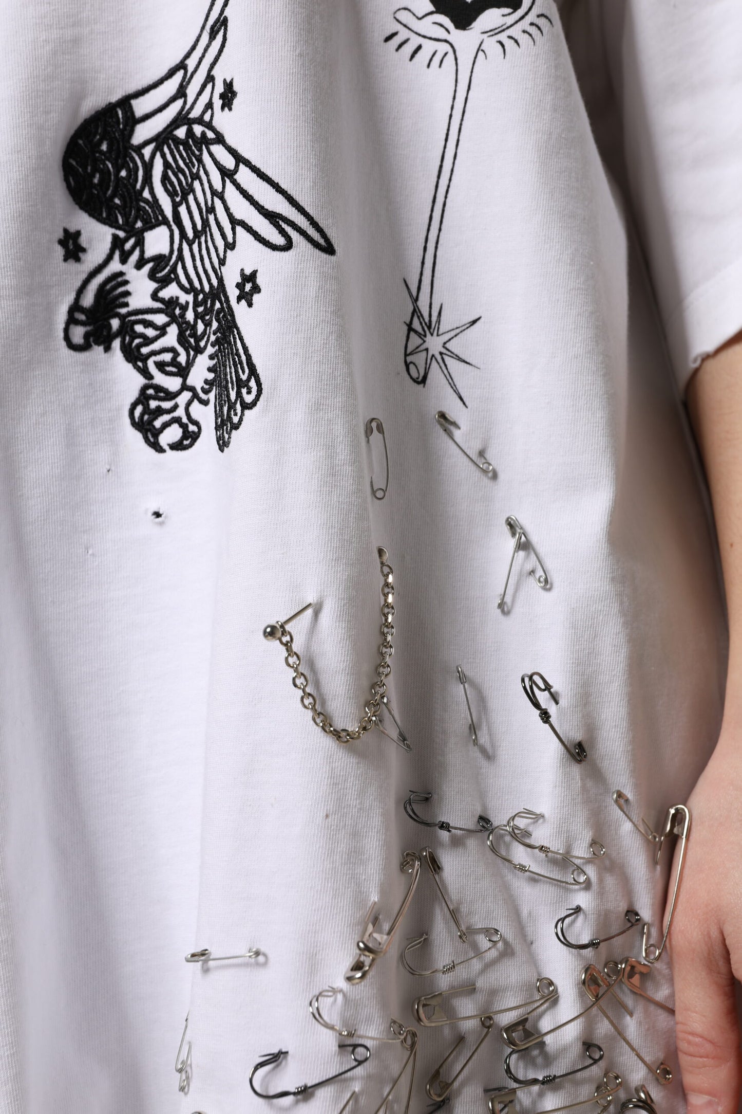 Camiseta blanca de algodón con estampado DG BLESSED