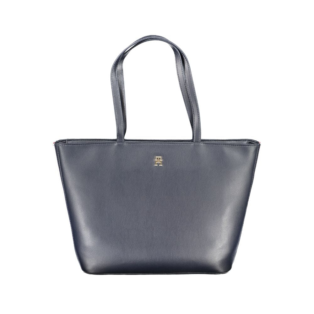 Sac à main en polyester bleu