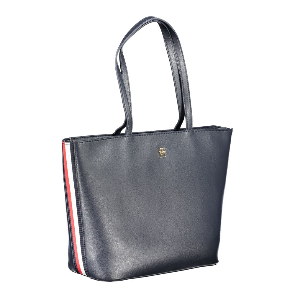 Sac à main en polyester bleu