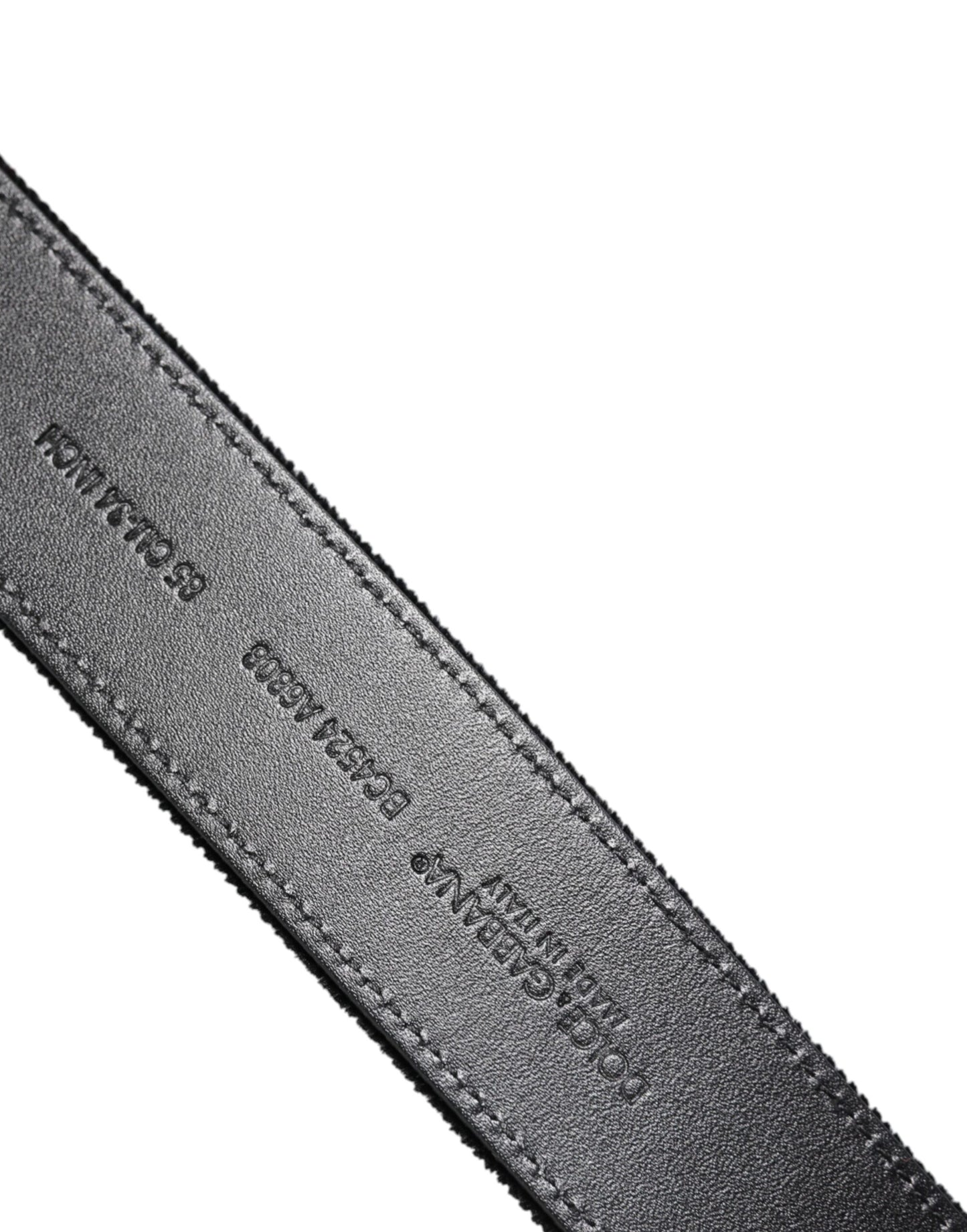 Cinturón de algodón negro con hebilla de metal plateado