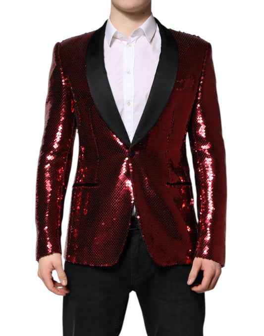Red SICILIA Sequin Embellish Blazer Jacket