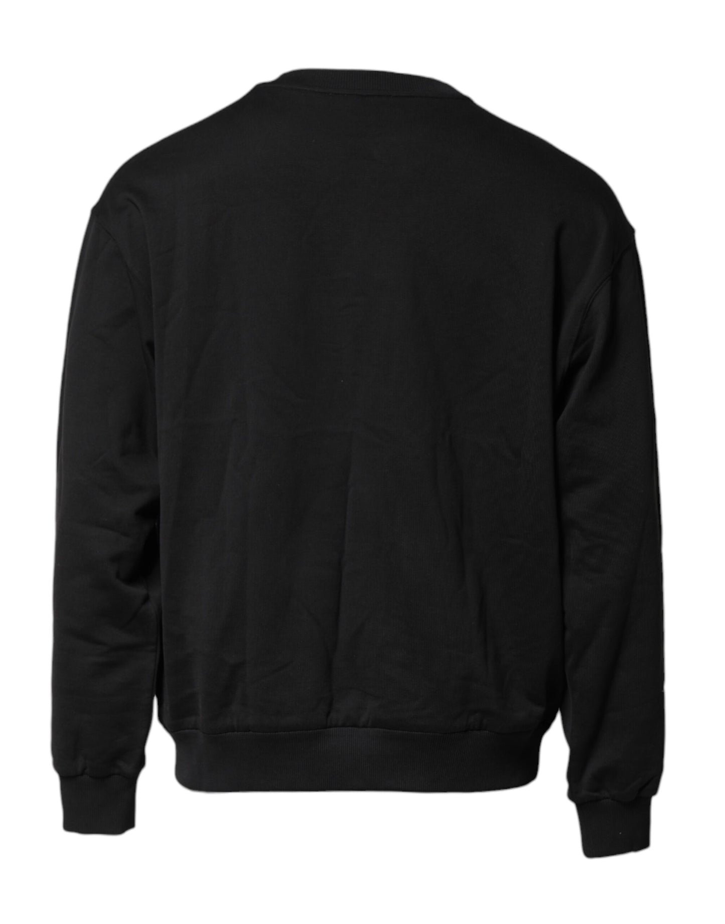 Sweat-shirt ras du cou noir avec logo DG