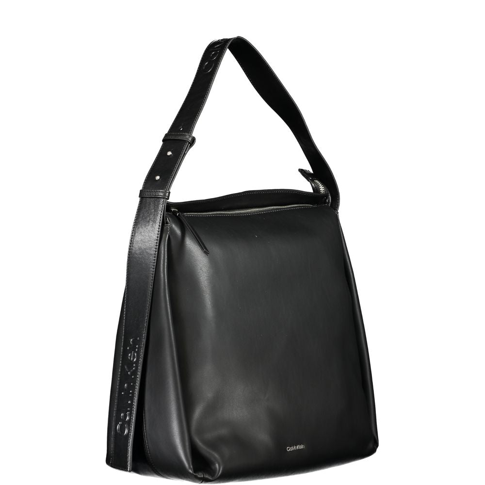 Sac à main en polyester noir