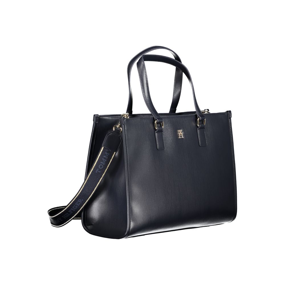 Sac à main en polyéthylène bleu