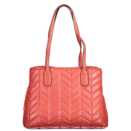 Red Polyethylene Women Handbag