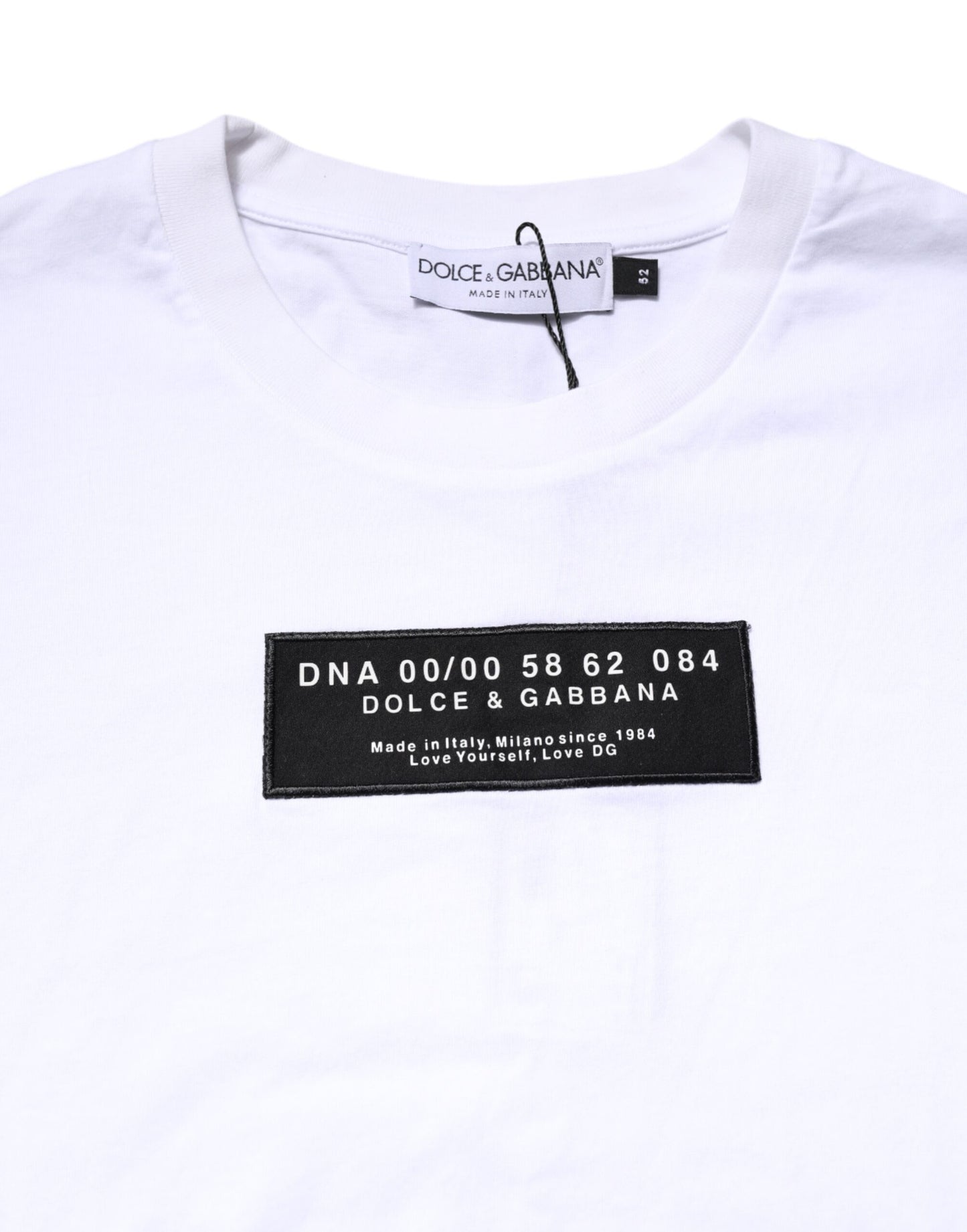 T-shirt ras du cou en coton blanc avec logo