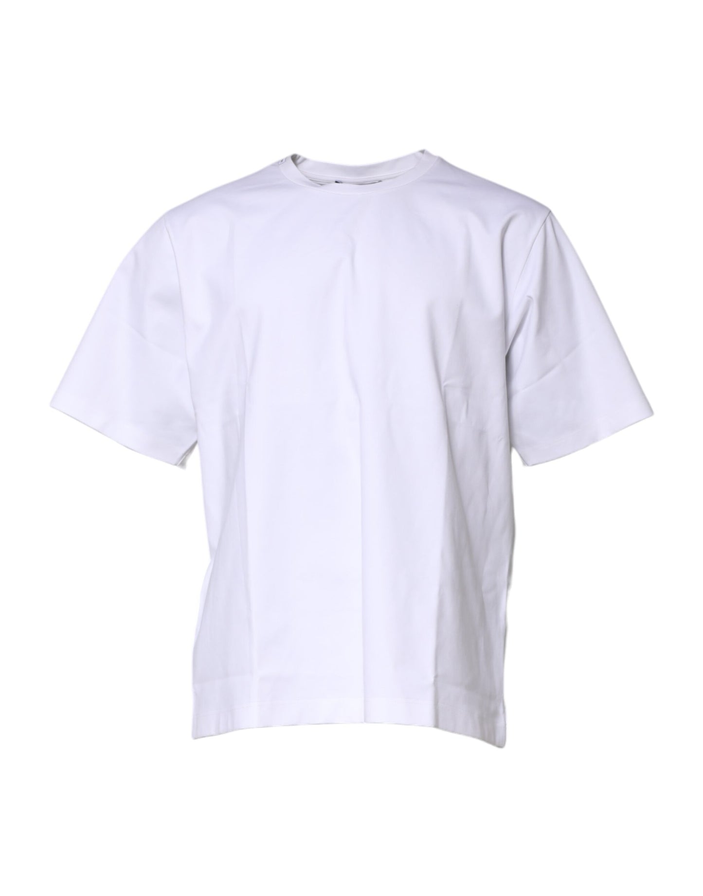 T-shirt ras du cou à manches courtes en coton blanc