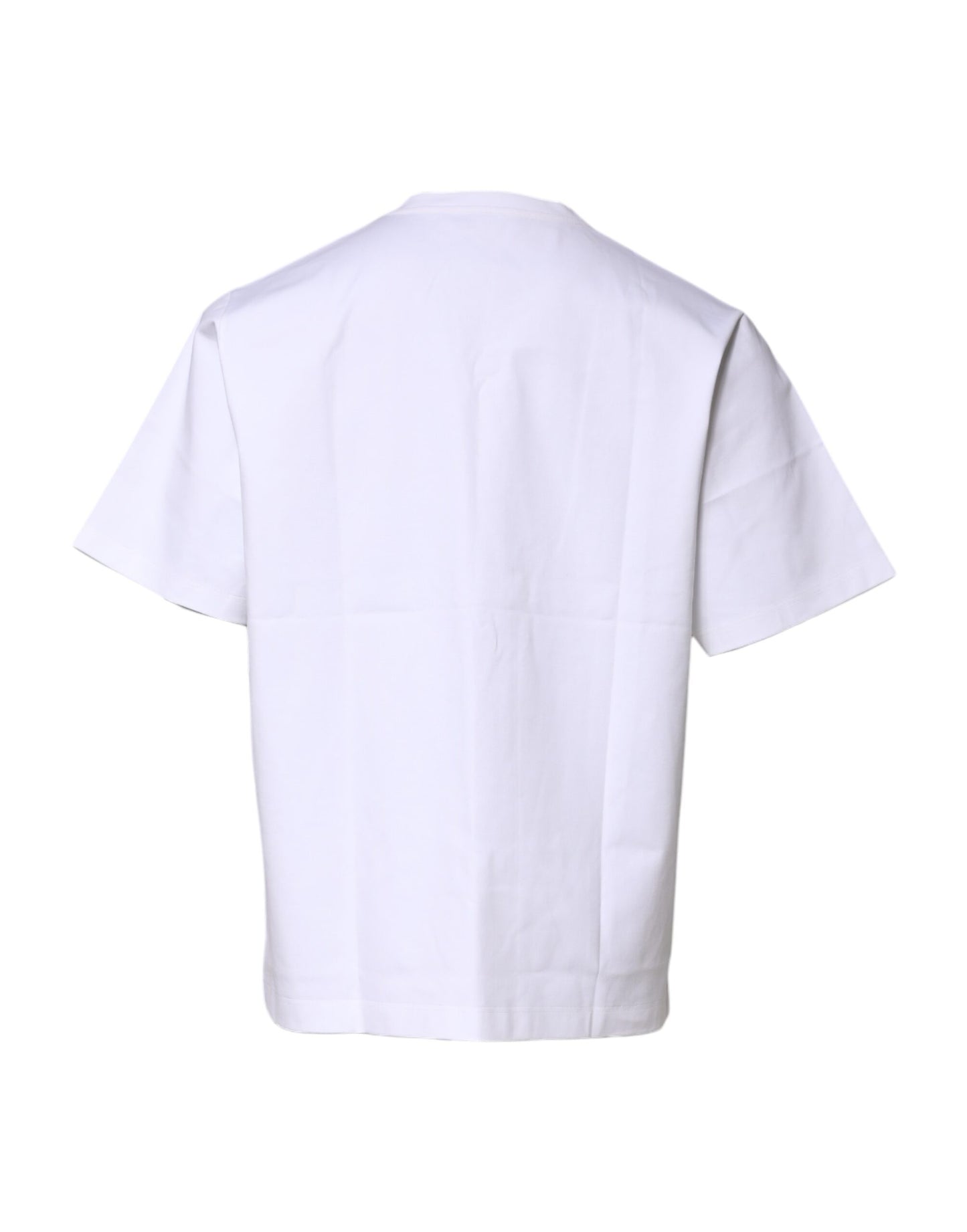 T-shirt ras du cou à manches courtes en coton blanc