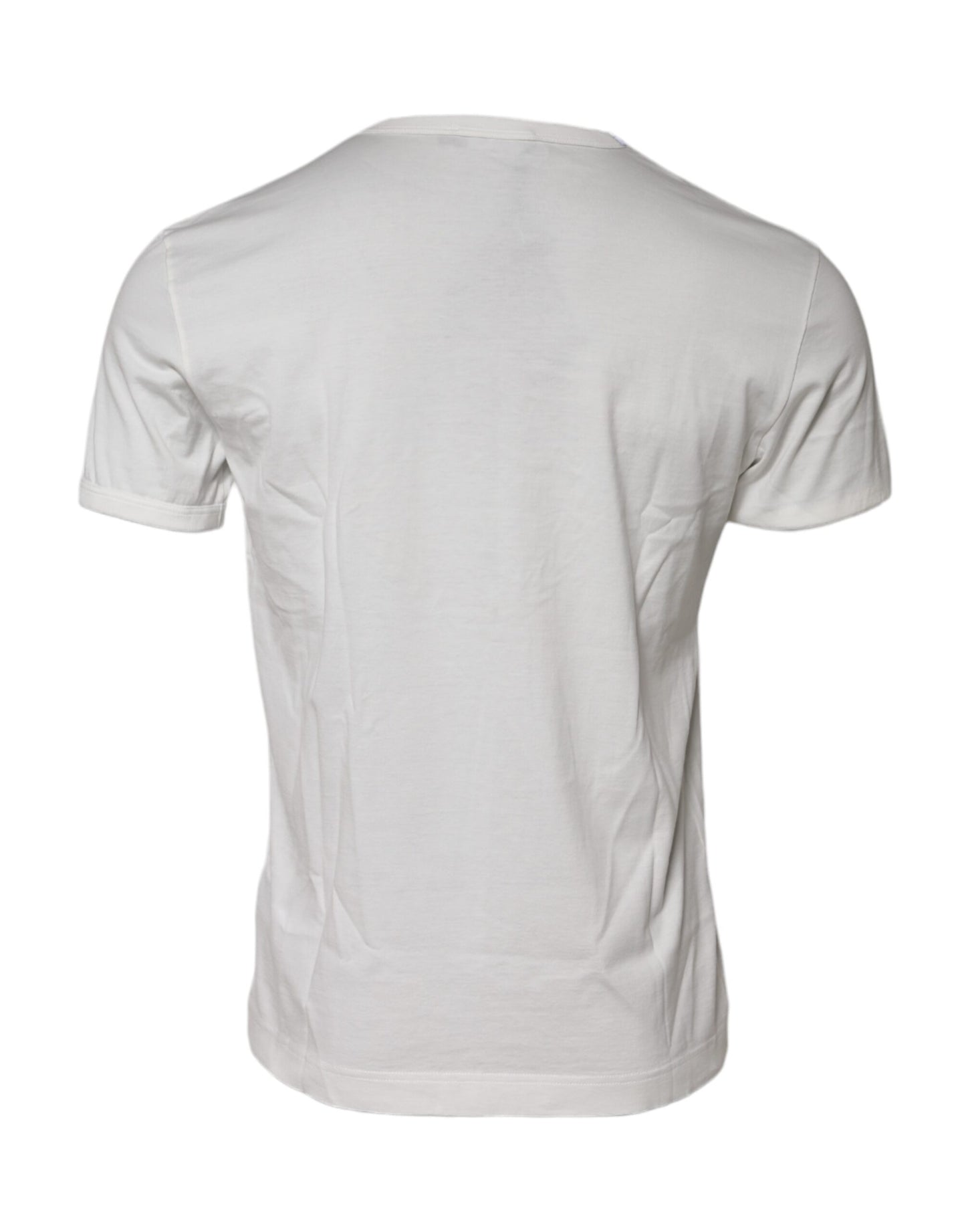 T-shirt en coton blanc avec couronne DG en relief