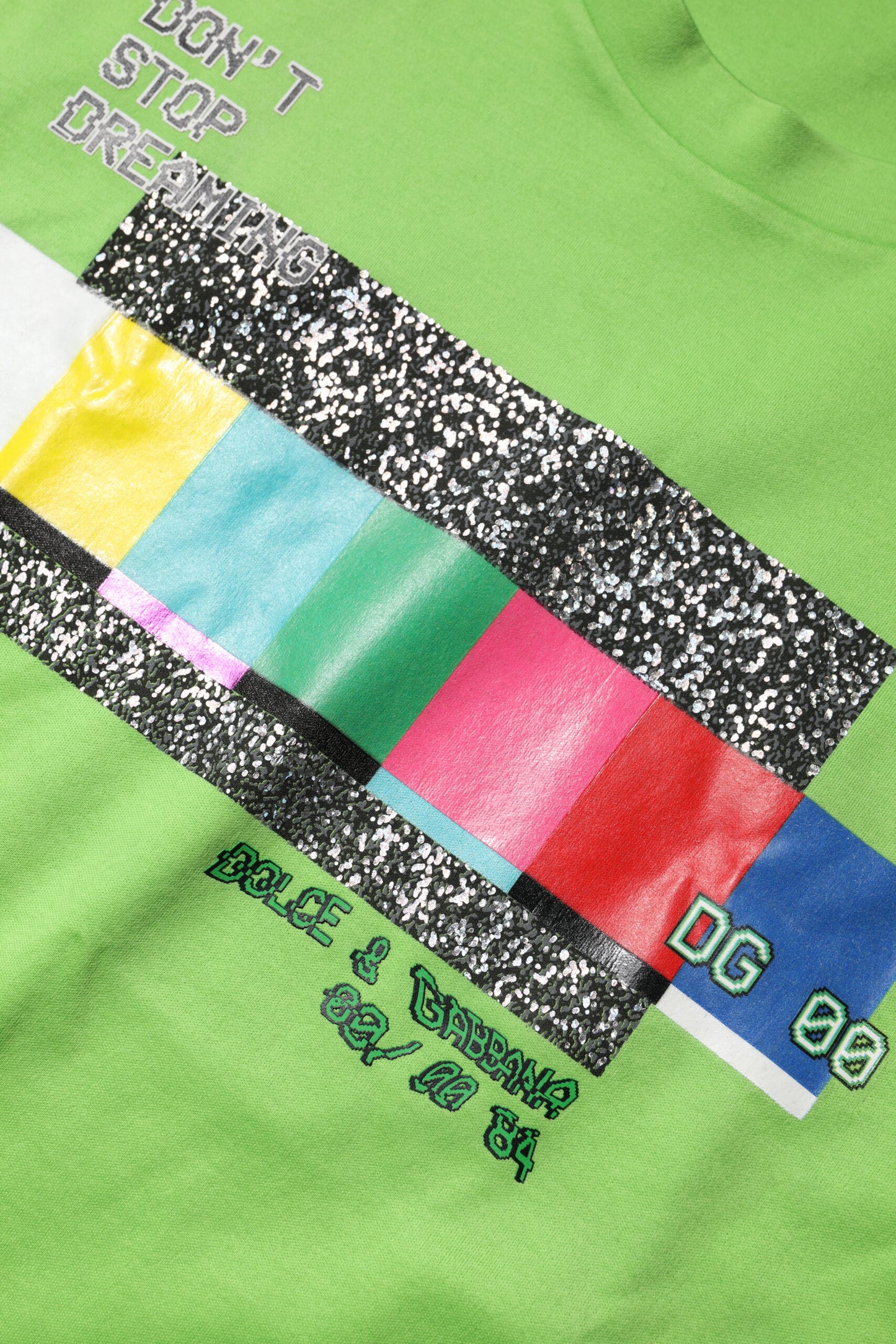 T-shirt col rond imprimé graphique vert