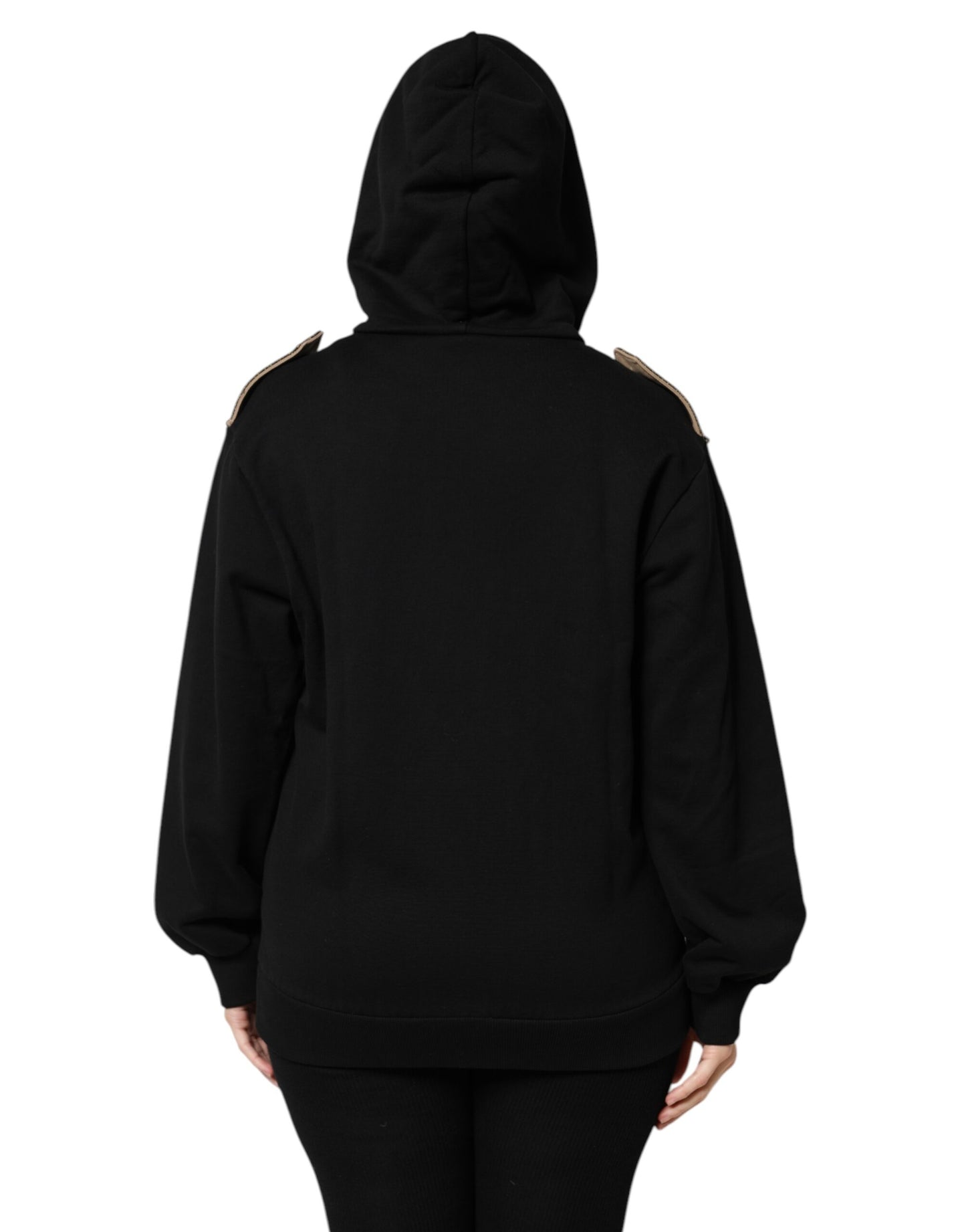 Chaqueta tipo sudadera con capucha y cremallera completa con logotipo negro