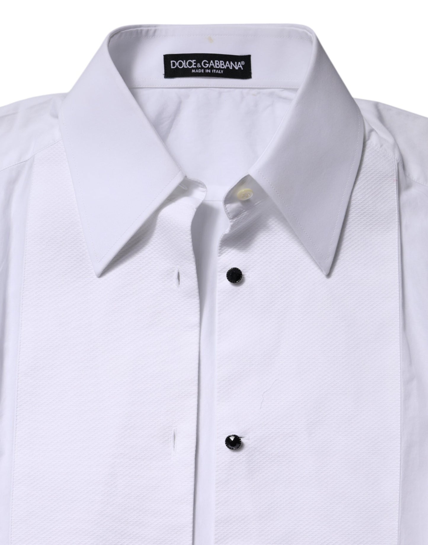 Polo de algodón blanco de manga corta con cuello