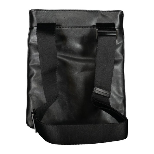 Elegante bolso de hombro negro con detalles en contraste