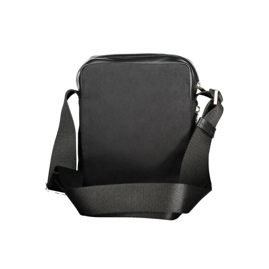 Black Polyester Men Shoulder Bag