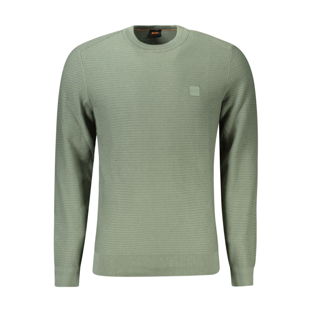 Pull homme en coton vert