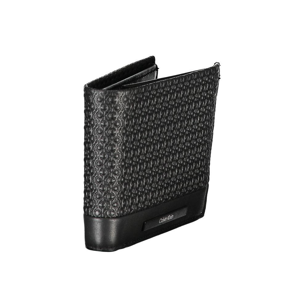 Elegante cartera RFID de cuero negro