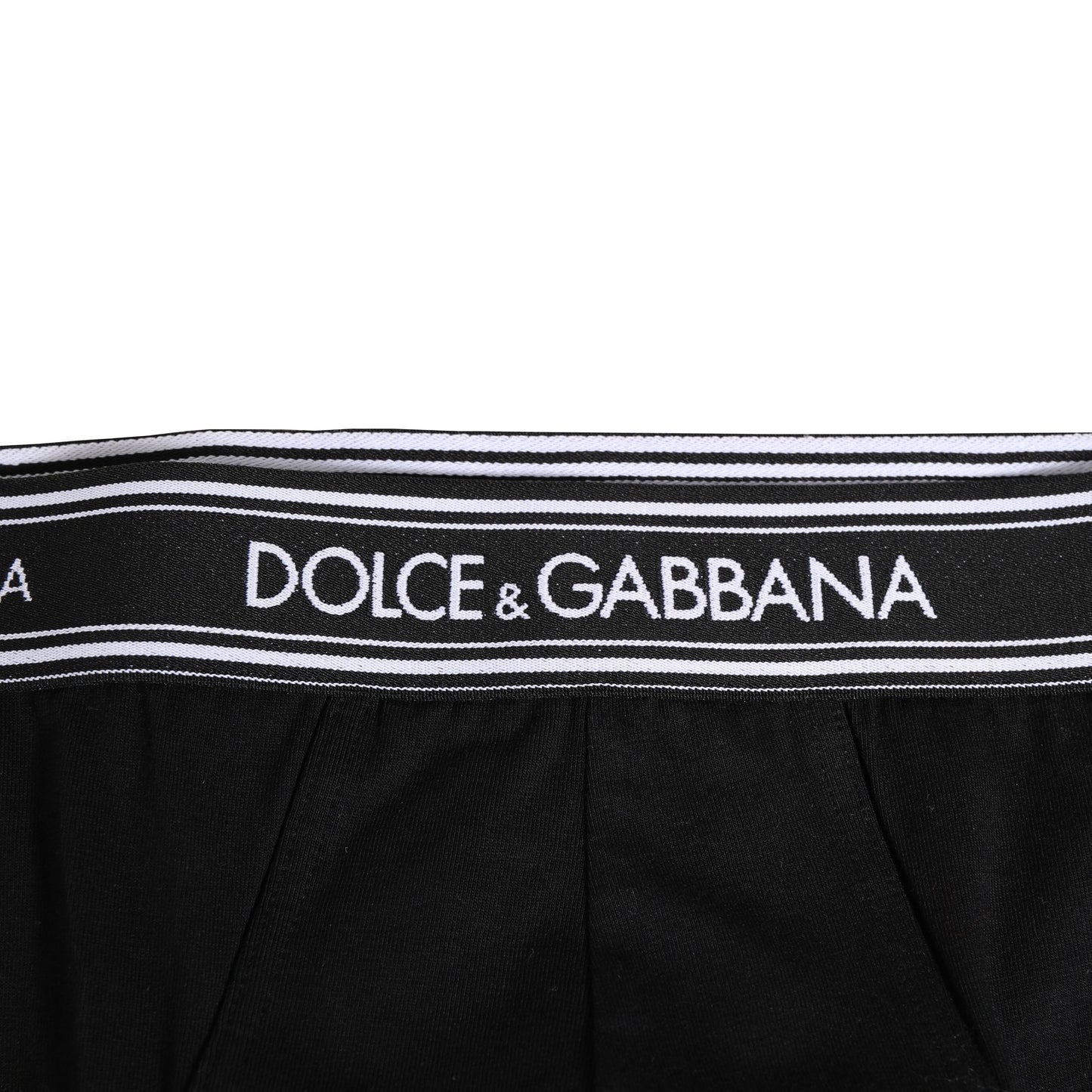 Ropa interior tipo slip de algodón elástico negro con estampado de logotipo