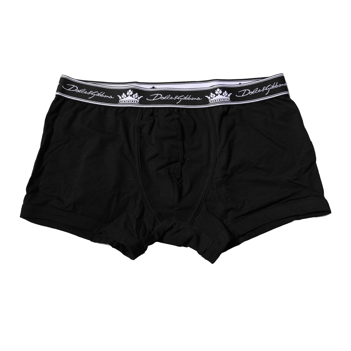 Ropa interior tipo bóxer regular de algodón elástico negro
