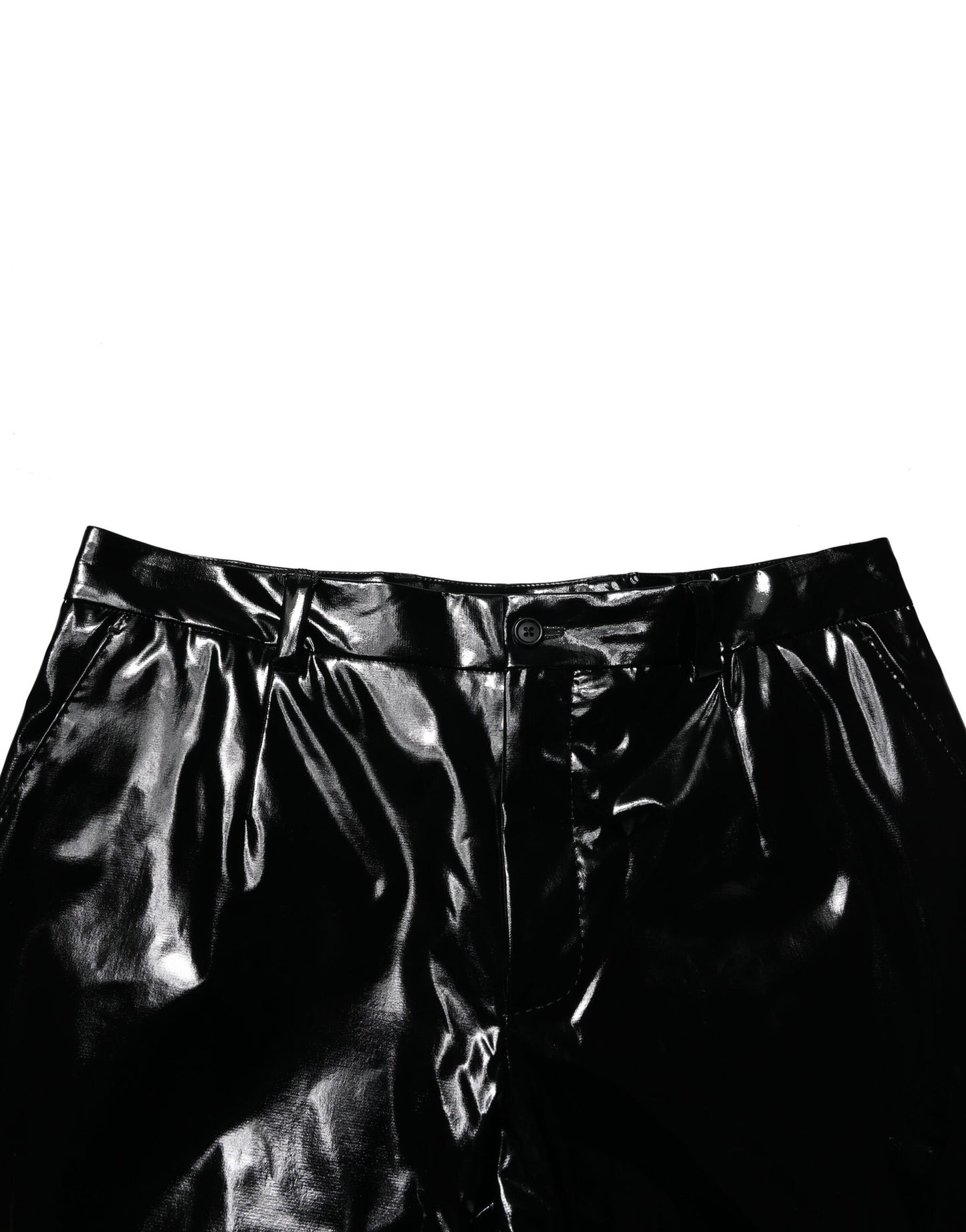 Pantalones rectos de nailon negro para hombre