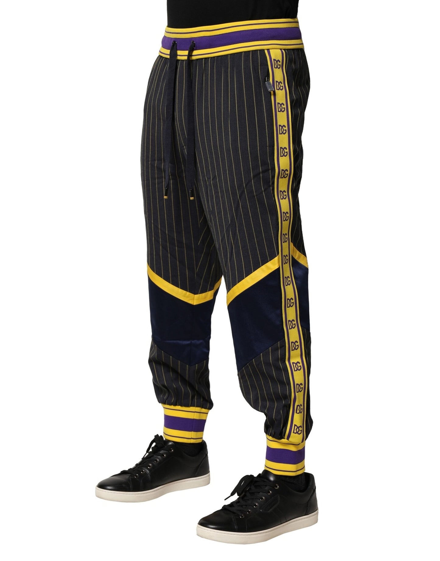 Pantalones deportivos de lana con rayas multicolores