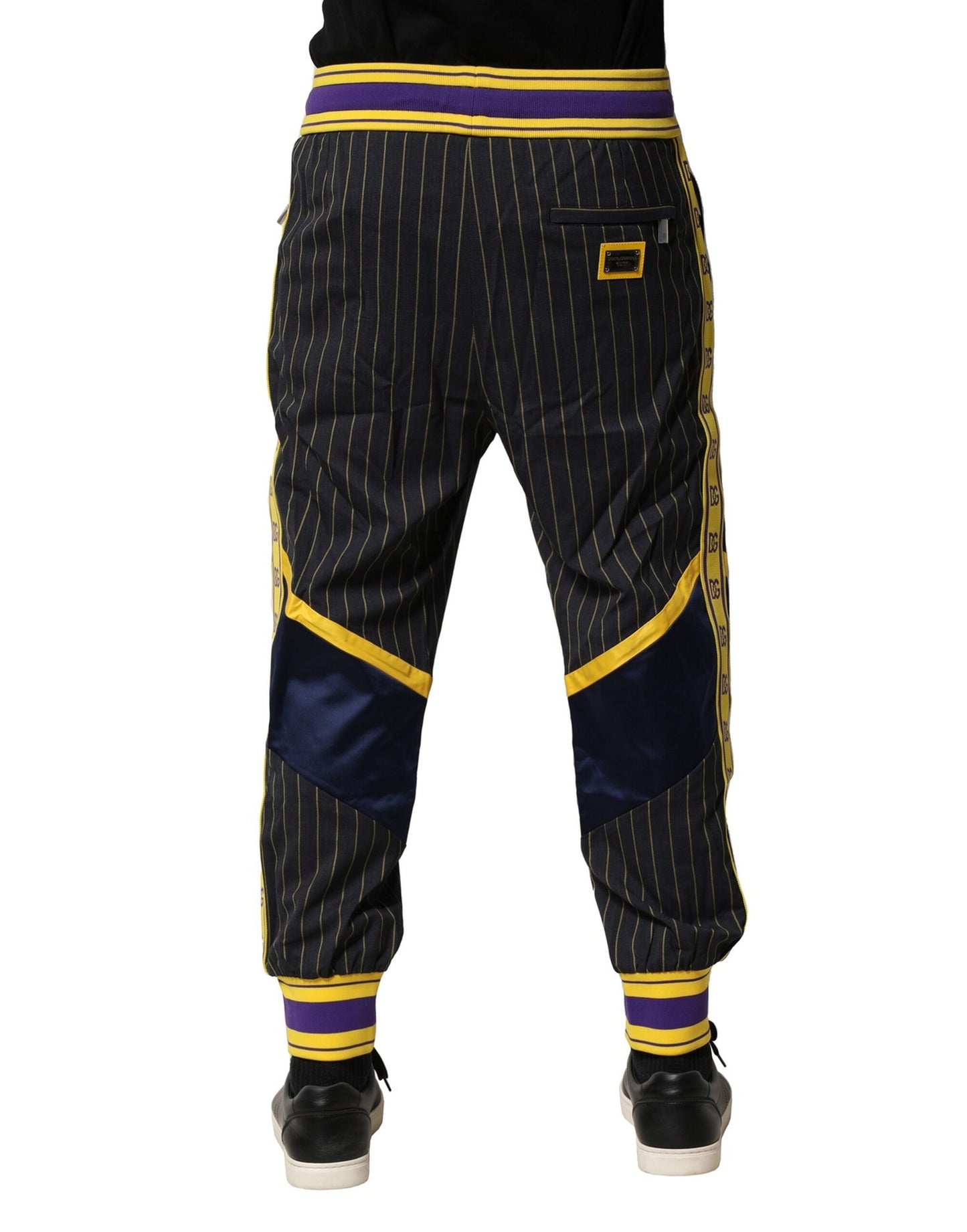 Pantalones deportivos de lana con rayas multicolores