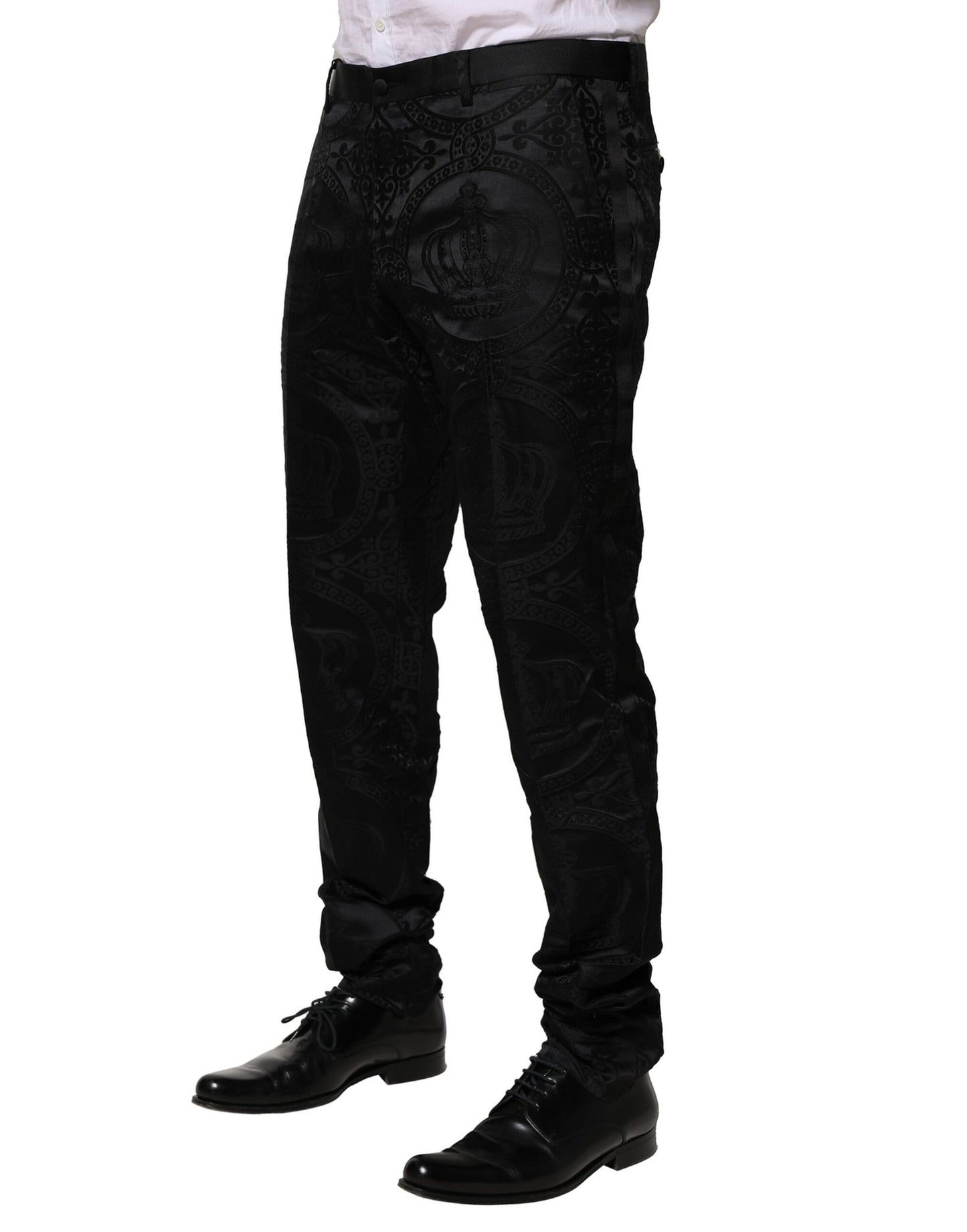 Pantalones de vestir DG Crown de algodón negro