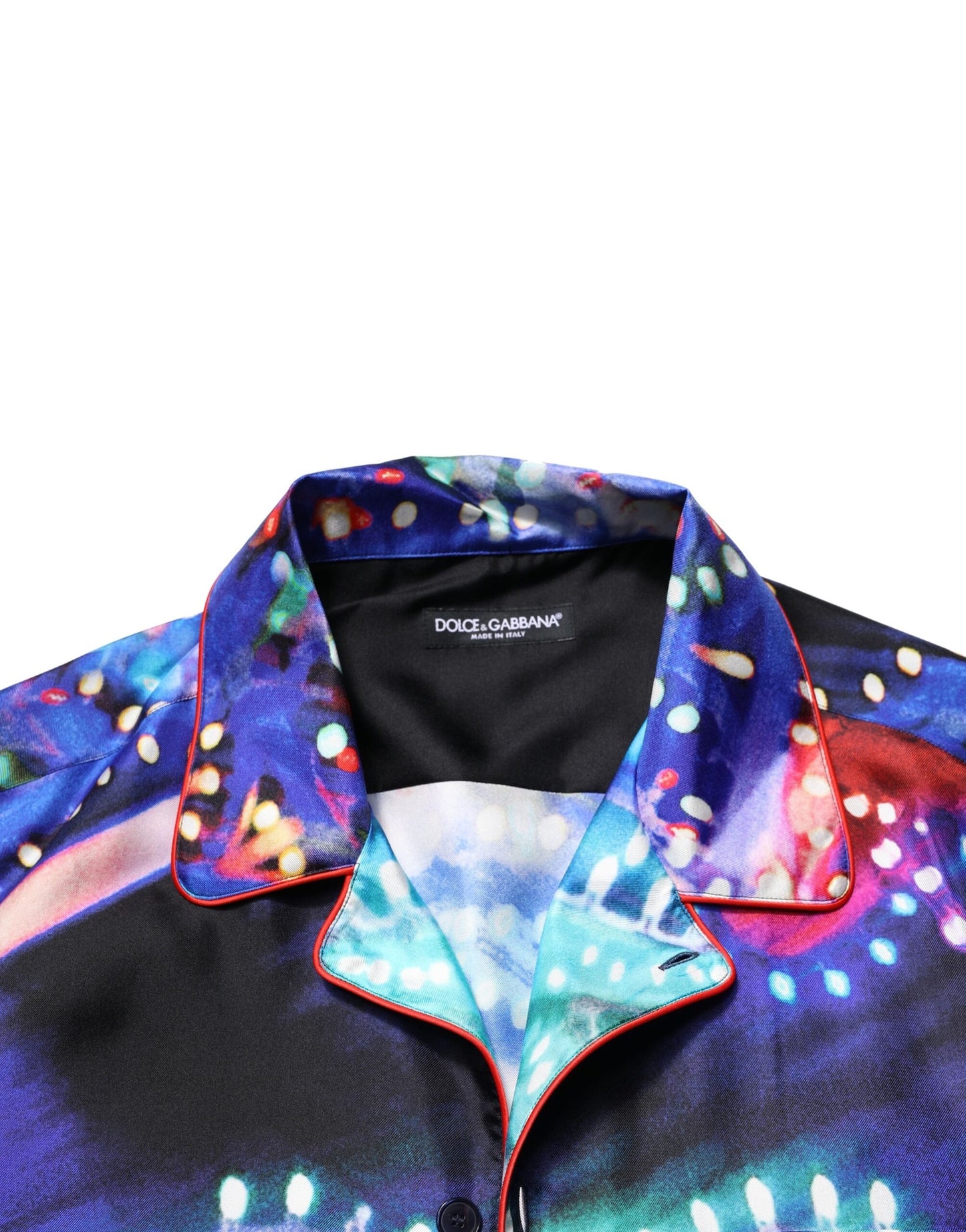 Camisa informal de seda con estampado multicolor